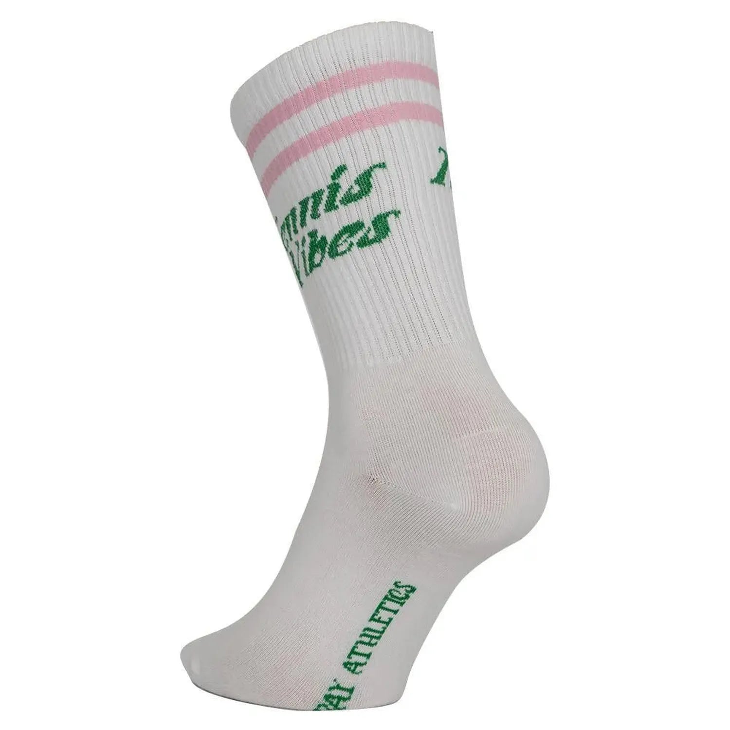 Tennis Vibes Socks Pink and Green-Socks-Runway Athletics-TVBPG-U24-2-Tennis Express