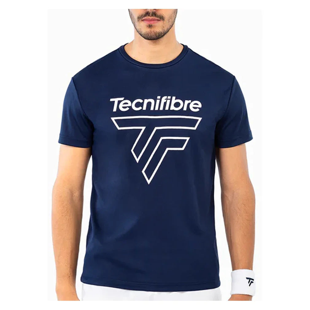 Unisex Corpo Tennis Tee Marine,Apparel,Tecnifibre,Marine,S,Tennis Express,U22CORPMA6