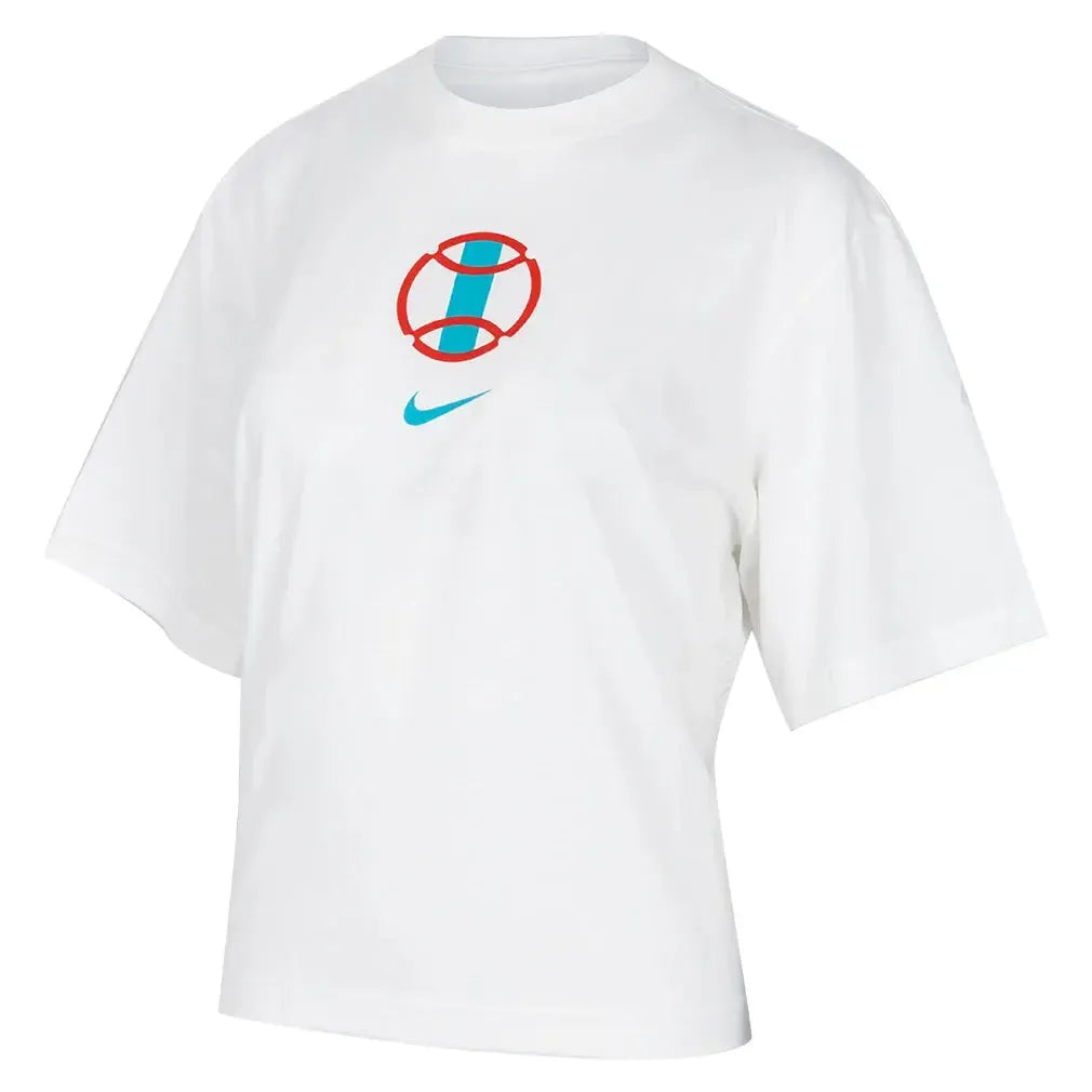 Women's Paris Cotton Short Sleeve Boxy Tennis Top-Apparel-Nike-W11122FO-U25-W-Tennis Express