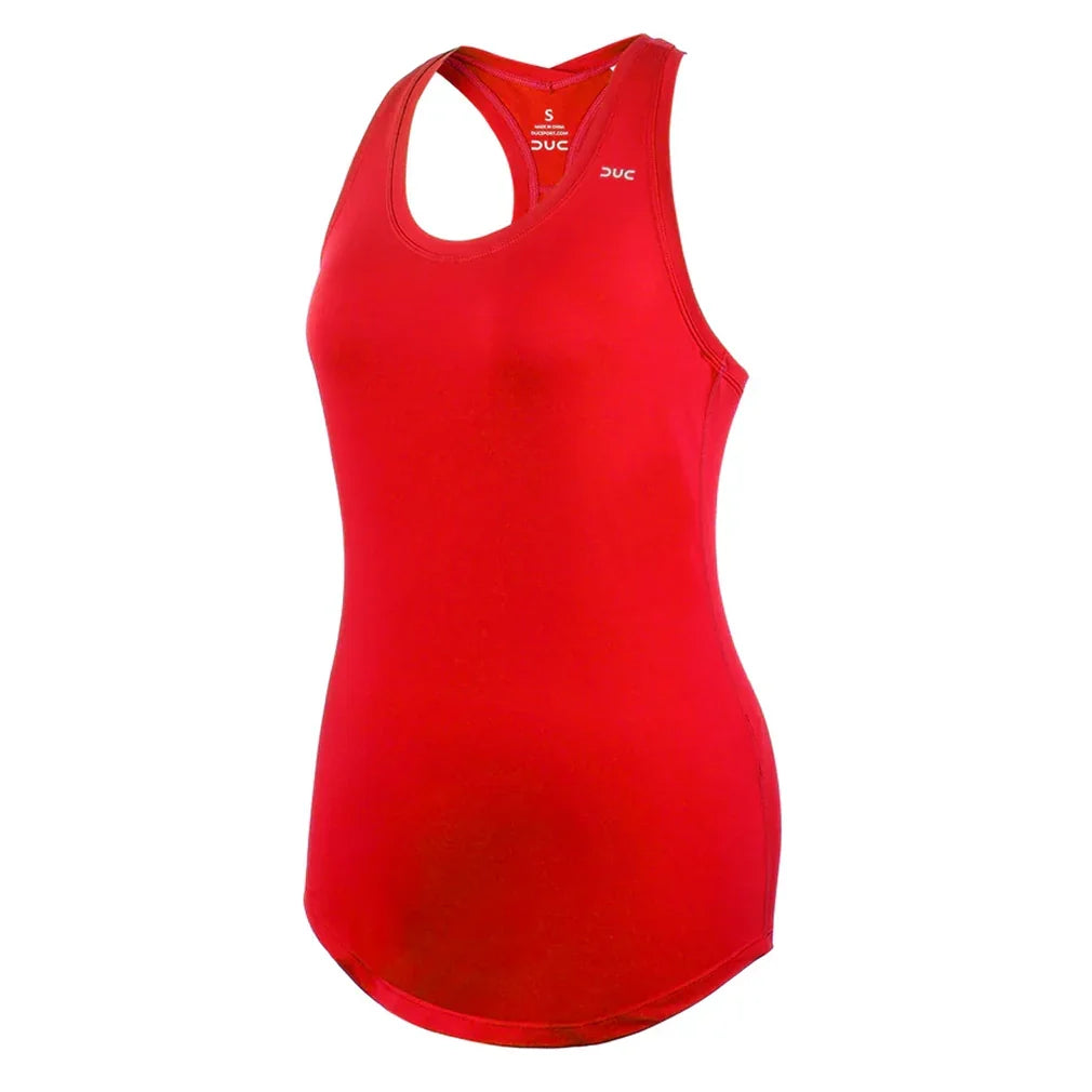 Women's Hailey Racer Tennis Tank-Apparel-Duc-W2206-TEAM-Red-610008Tennis Express
