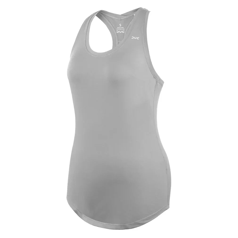 Women's Hailey Racer Tennis Tank-Apparel-Duc-W2206-TEAM-Silver-610010Tennis Express