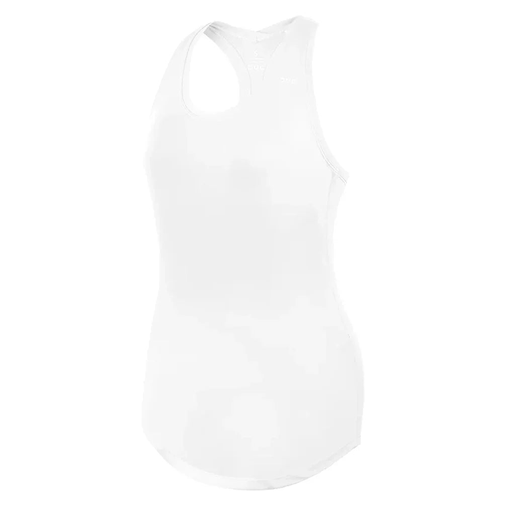 Women's Hailey Racer Tennis Tank-Apparel-Duc-W2206-TEAM-White-610011Tennis Express