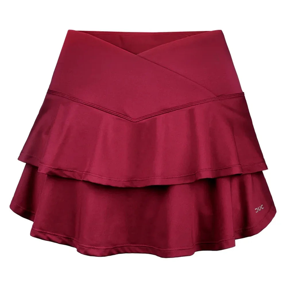 Women's Elevate Cross-Over Flounce Tennis Skort-Apparel-Duc-W2209-TEAM-Maron-610081Tennis Express