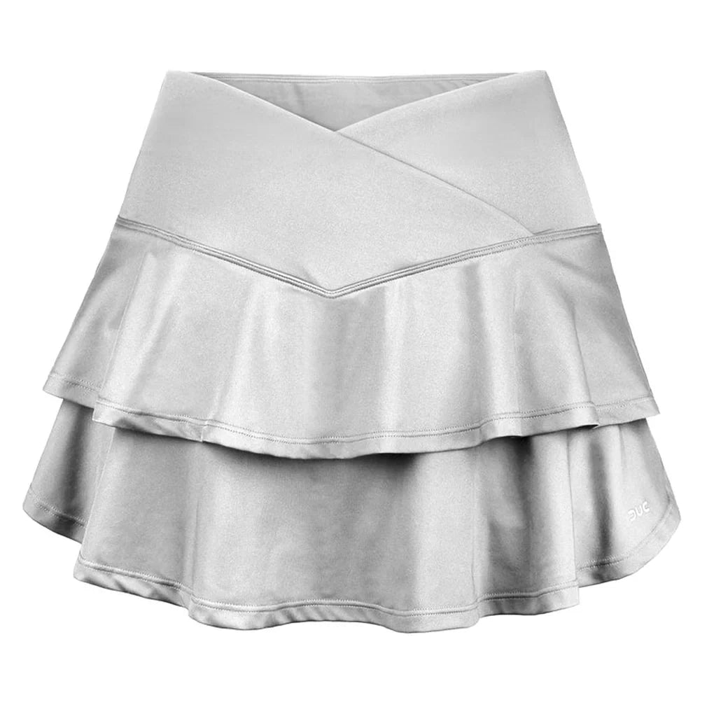 Women's Elevate Cross-Over Flounce Tennis Skort-Apparel-Duc-W2209-TEAM-Silver-610088Tennis Express