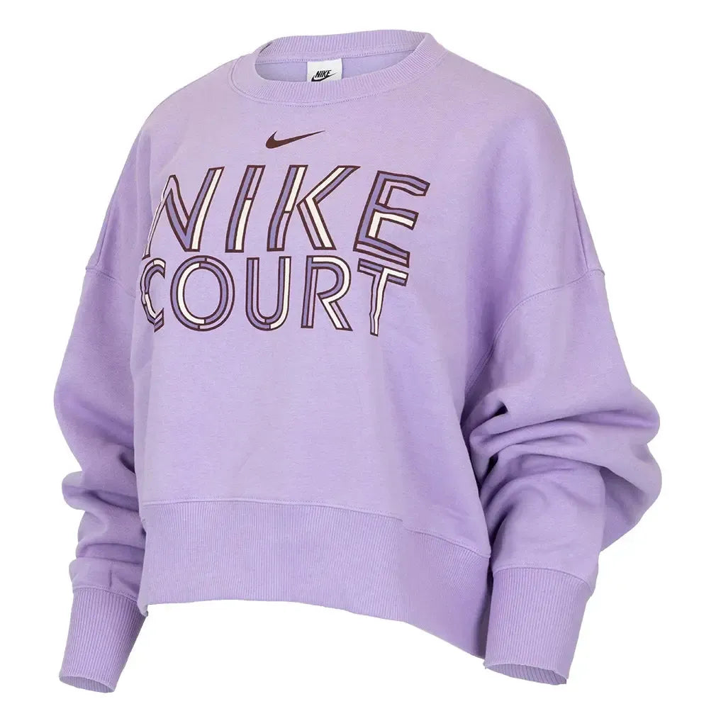 Women's Paris Phoenix Fleece Tennis Crew-Apparel-Nike-W33302-U25-lil-Tennis Express