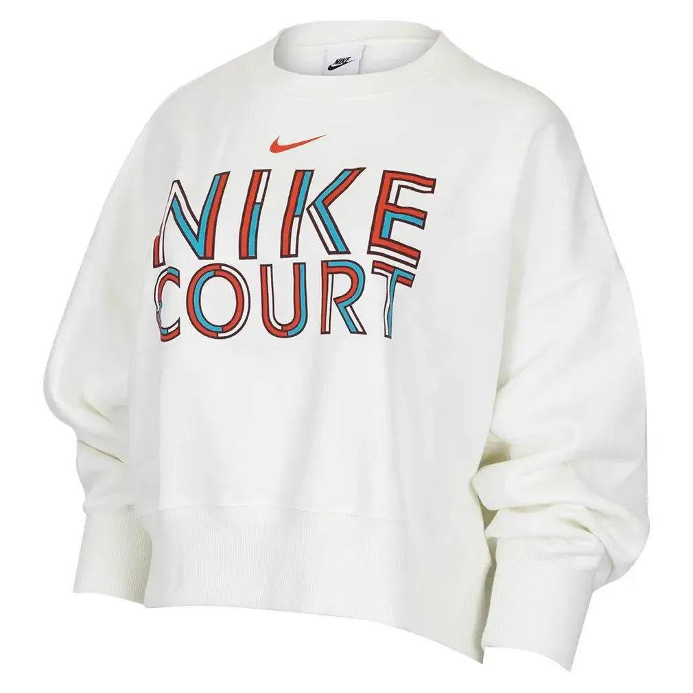 Women's Paris Phoenix Fleece Tennis Crew-Apparel-Nike-W33302-U25_sail-Tennis Express