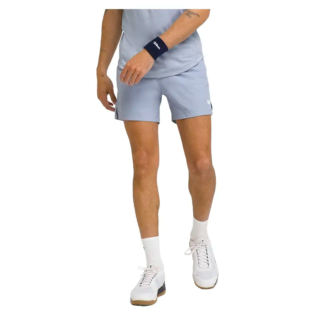 Men's Volley Unlined 6 Inch Tennis Short Blue Fog,Apparel,Wilson,,,Tennis Express,WM00008411LBB-5