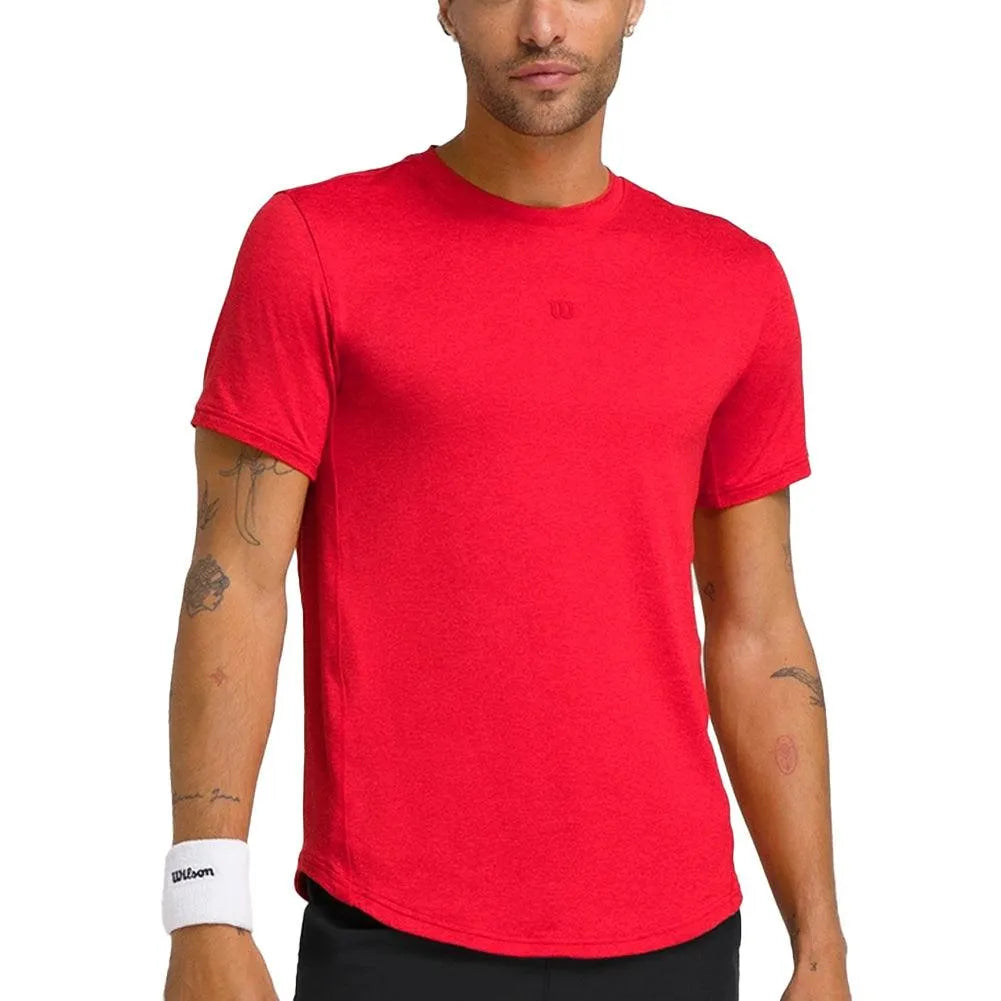 Men's Everyday Performance Tennis Tee Infrared-Apparel-Wilson-WM00011511-Tennis Express