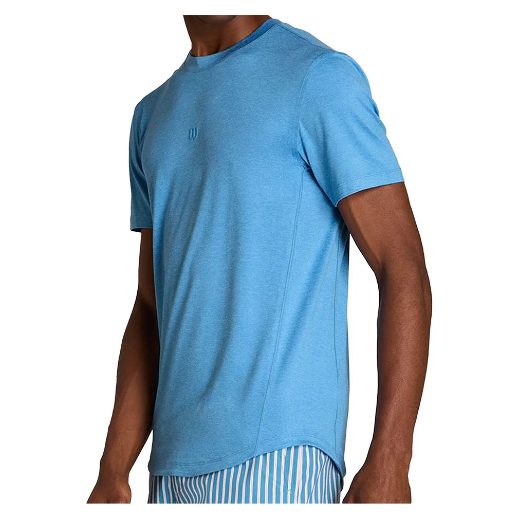 Men's Everyday Tennis Performance Tee Ally Blue,Apparel,Wilson,Ally Blue,S,Tennis Express,WM00011U112001