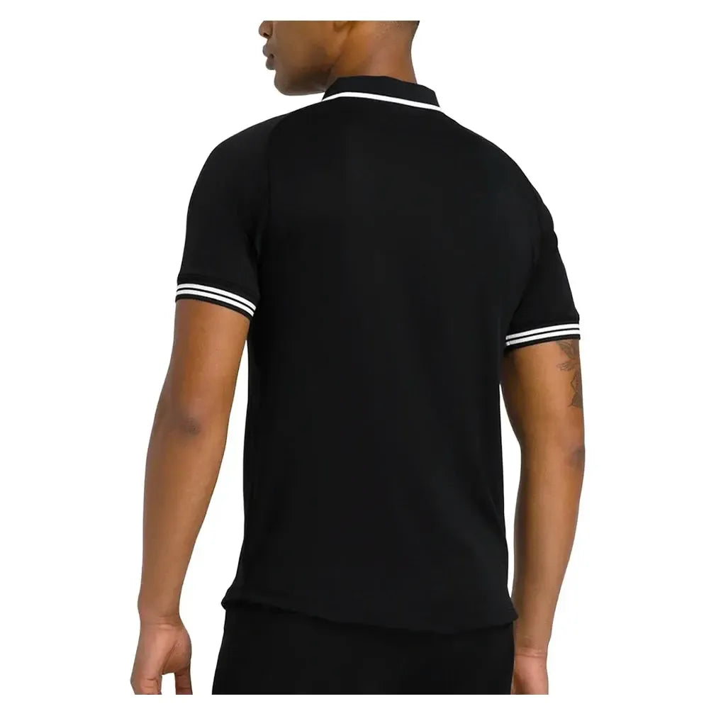 Men's Easy Street Tennis Tee Black-Apparel-Wilson-WM00147511-BKAF25-2-Tennis Express