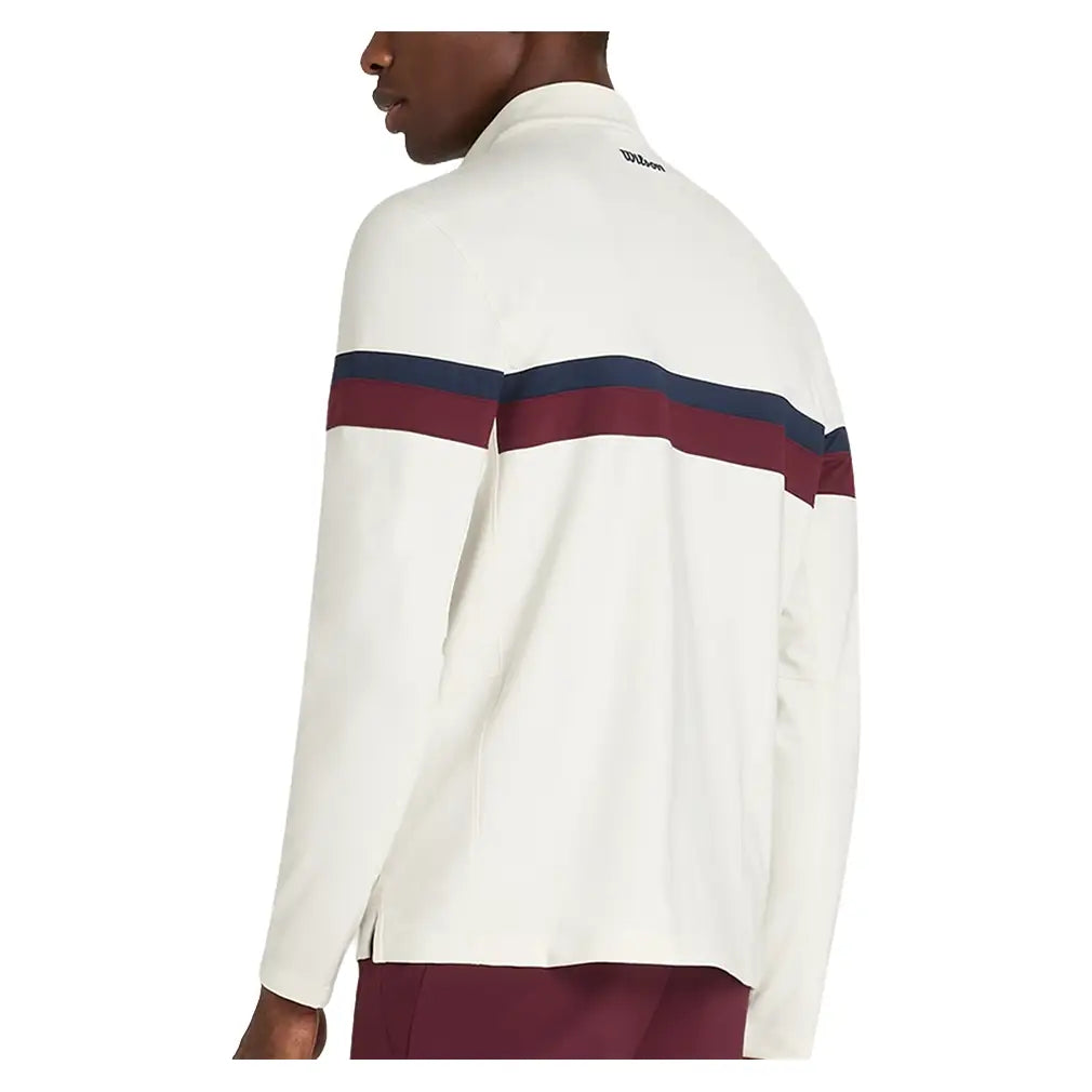 Men's Elevate Performance Half-Zip Tennis Top Sandrift-Apparel-Wilson-WM00204531GYC-4-Tennis Express