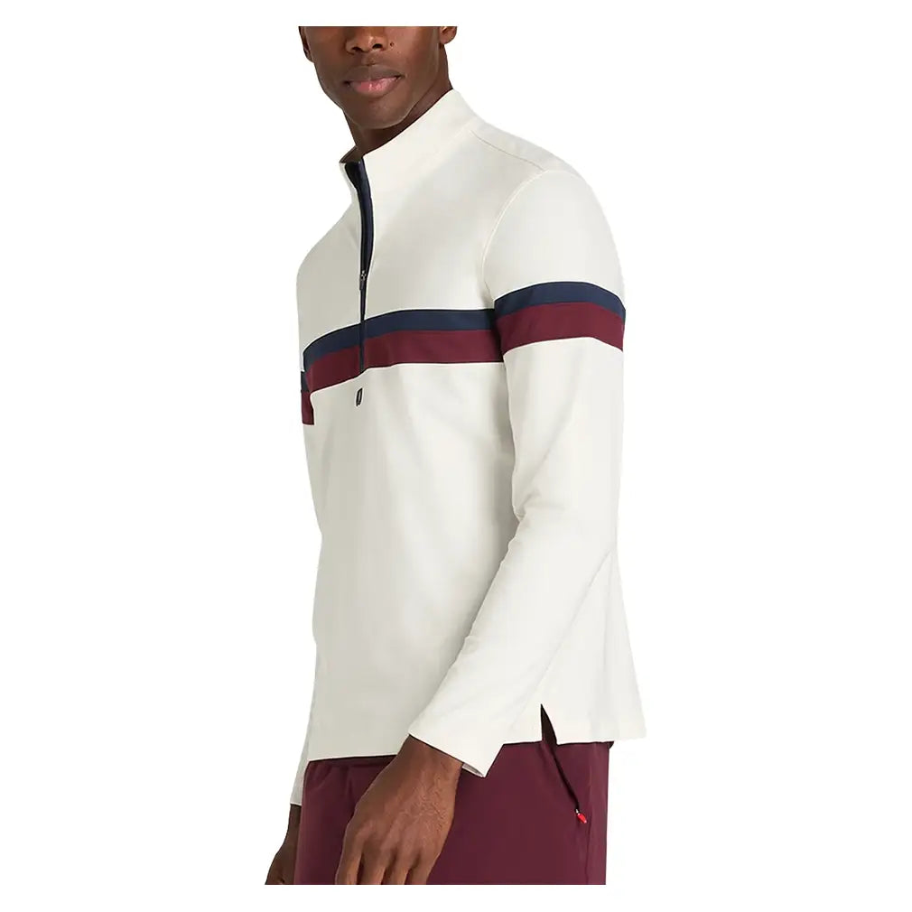 Men's Elevate Performance Half-Zip Tennis Top Sandrift-Apparel-Wilson-WM00204531GYC-5-Tennis Express
