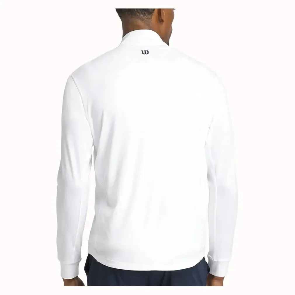 Men's Everyday Performance Half-Zip Bright White-Apparel-Wilson-WM00305531-WTAB-2-Tennis Express