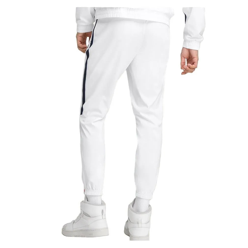 Men's Grand Slam Tennis Jogger Bright White and Classic Navy-Apparel-Wilson-WM00313411WTA-B-4-Tennis Express