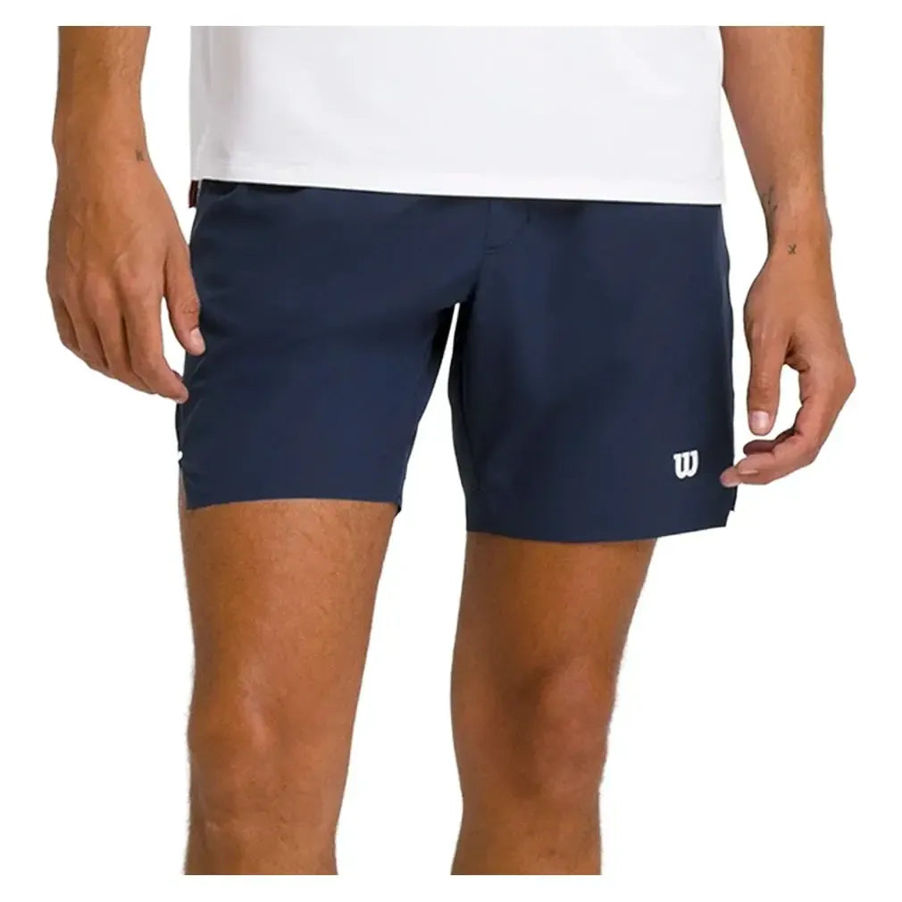 Men's Tournament 7 Inch Tennis Short V2-Apparel-Wilson-WM00502511-B-Navy-Tennis Express