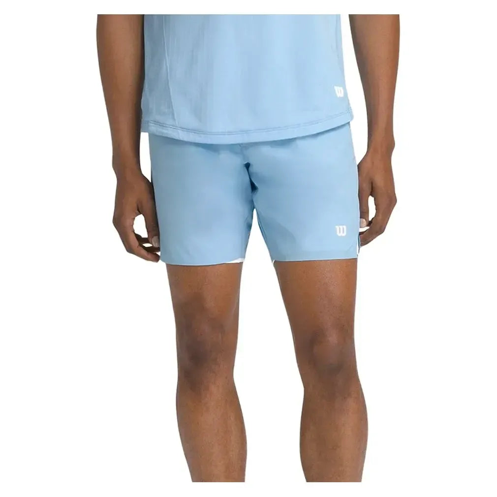Men's Tournament 7 Inch Tennis Short V2-Apparel-Wilson-WM00502531-F25-AiryBlue-Tennis Express