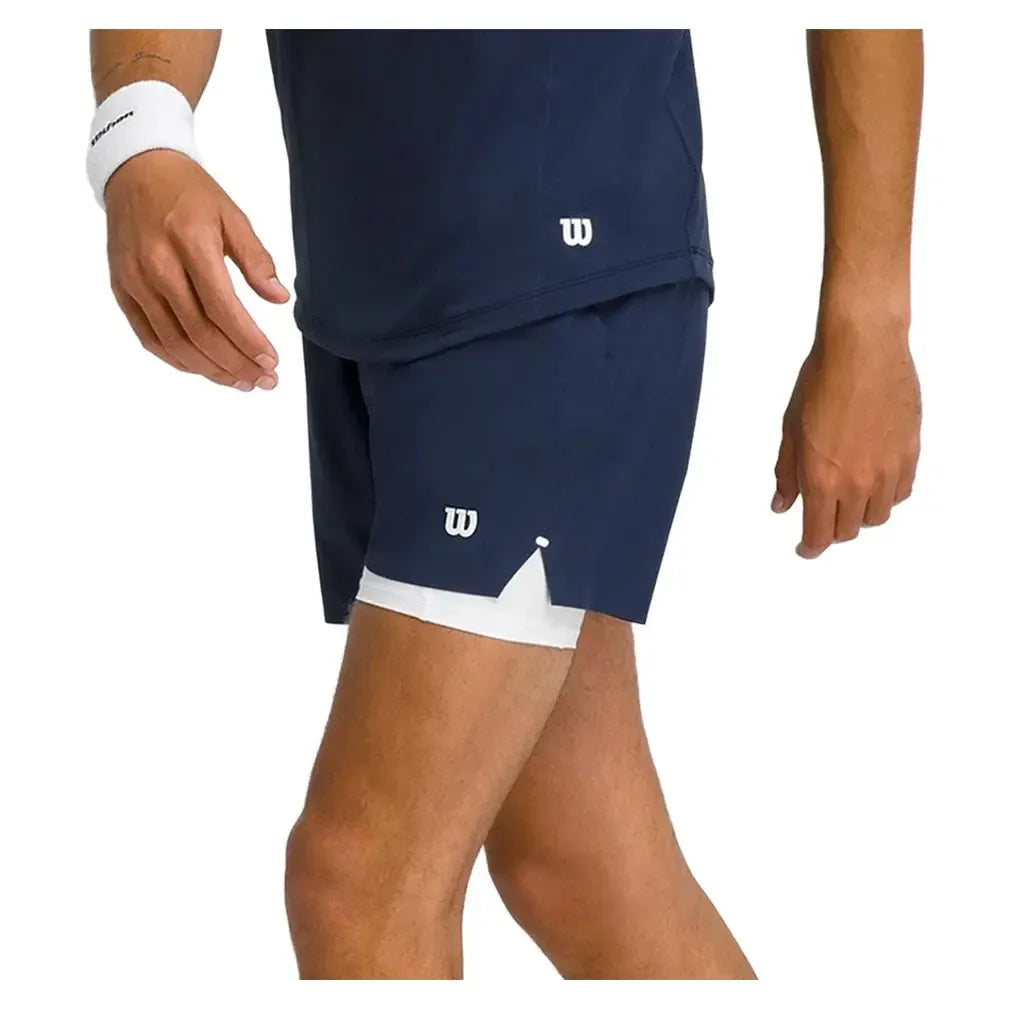 Men's Tournament 5 Inch Tennis Short V2-Apparel-Wilson-WM00503511-B-Navywebp-Tennis Express