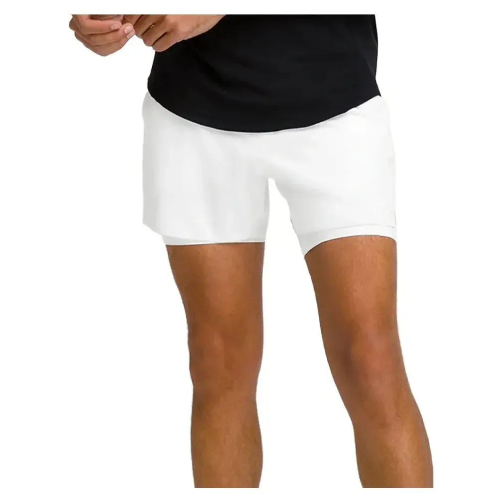 Men's Tournament 5 Inch Tennis Short V2-Apparel-Wilson-WM00503511-B-White-Tennis Express