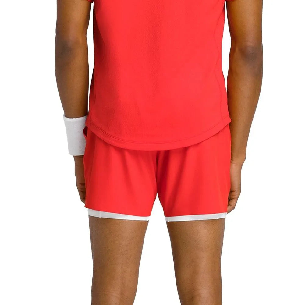 Men's 7 inch Unlined Tournament V2 Tennis Short Infrared-Apparel-Wilson-WM00503511RDB-2-Tennis Express