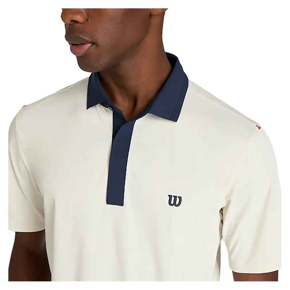 Men's Challengers Technical Tennis Polo Sandrift,Apparel,Wilson,,,Tennis Express,WM00507531GYC-F26-6