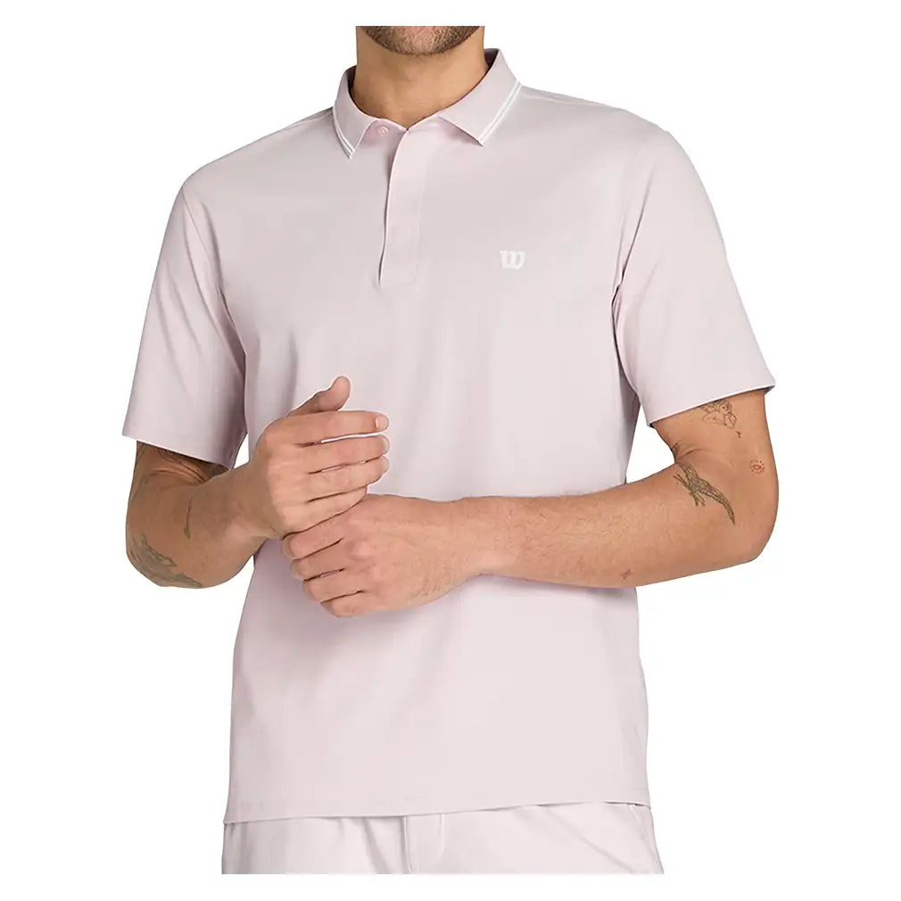 Men's Challengers Technical Tennis Polo Lilac Ash,Apparel,Wilson,Lilac Ash,S,Tennis Express,WM00507L013001-3