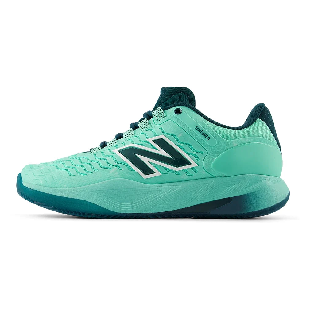 Women's CLAY Court Fresh Foam X CT-Rally v2 B Width Tennis Shoes Deep End and Medusa Green,Footwear,New Balance,,,Tennis Express,WRAL9DMB-1