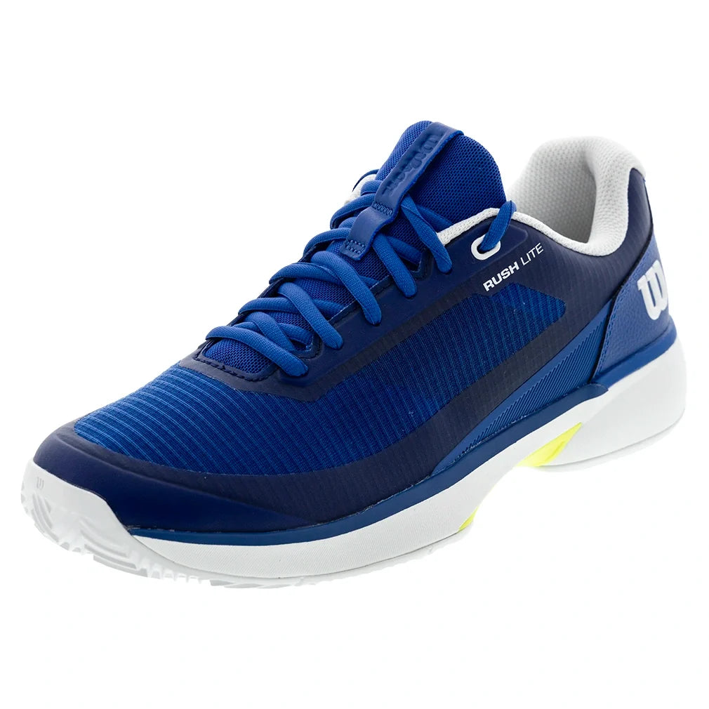 Men's Rush Lite 5 Clay Tennis Shoes Deja Vu Blue and White-Footwear-Wilson-WRS337310Ucopy-Tennis Express