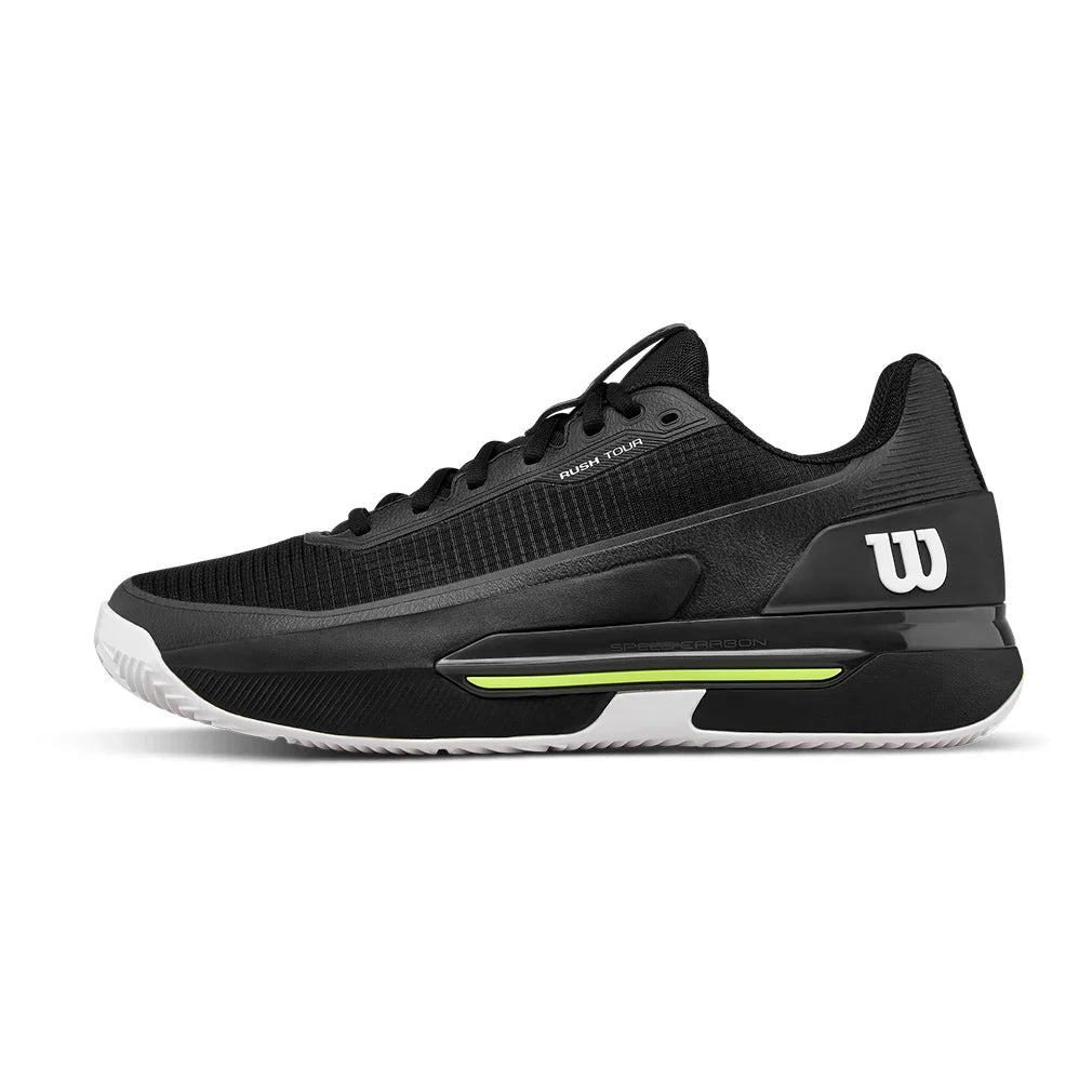 Men's Rush Tour 5 Clay Tennis Shoes Black and White-Footwear-Wilson-WRS337620U-S26-1-Tennis Express