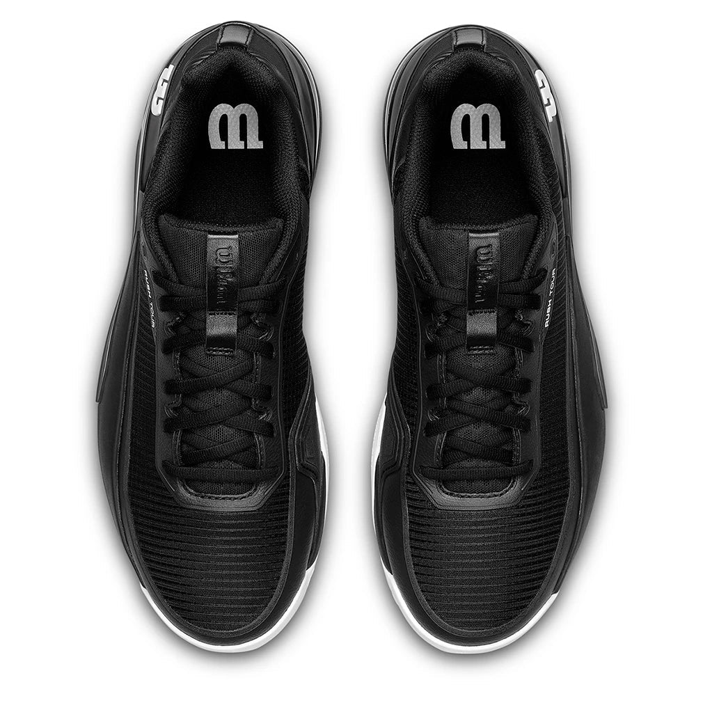 Men's Rush Tour 5 Clay Tennis Shoes Black and White-Footwear-Wilson-WRS337620U-S26-4-Tennis Express