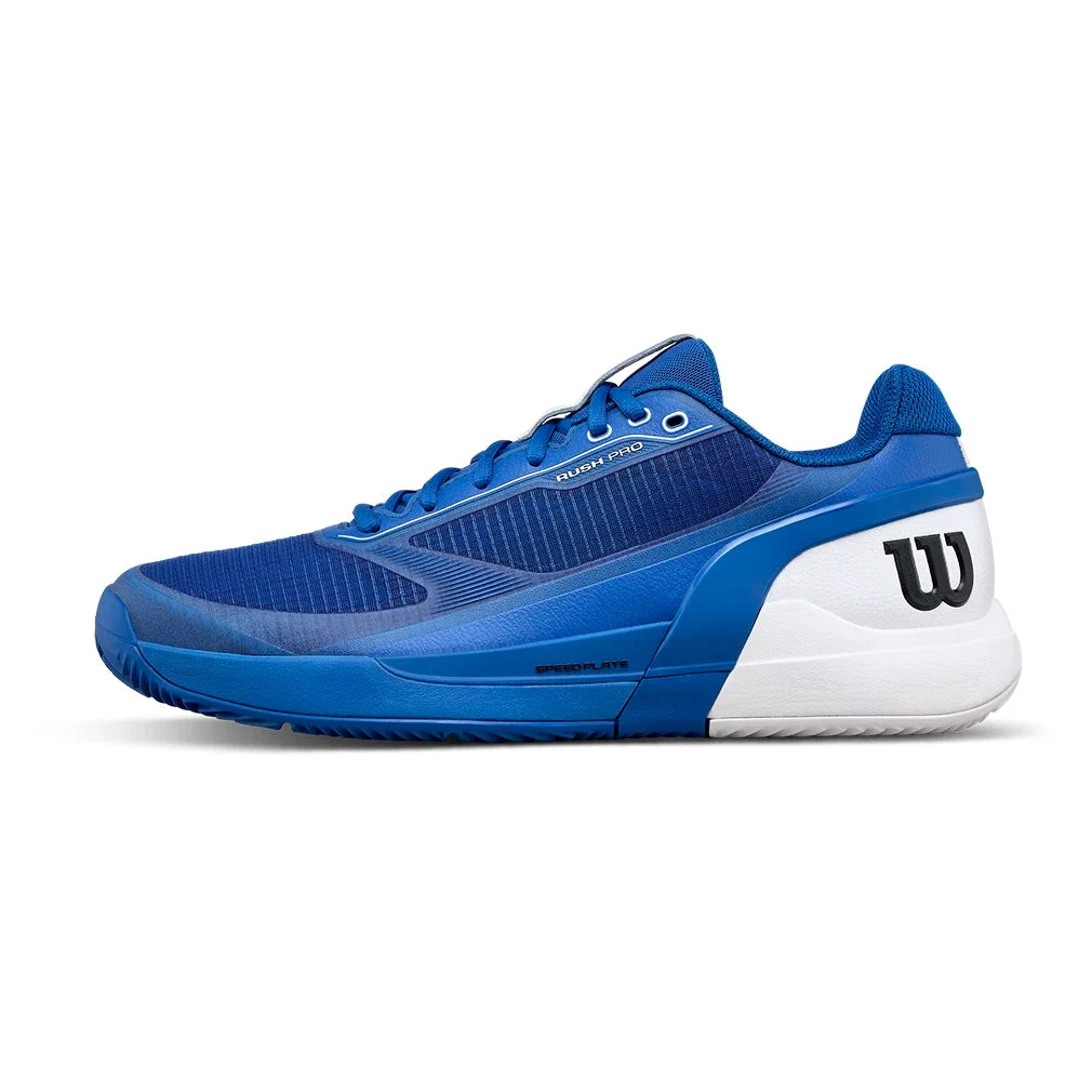 Men's Rush Pro 5 Clay Tennis Shoes Deja Vu Blue and White-Footwear-Wilson-WRS338550_2-Tennis Express