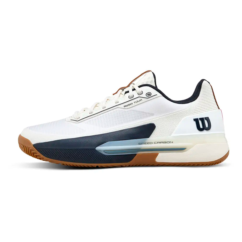 Men's CLAY Court Rush Tour 5 Tennis Shoes White and Navy Blazer,Footwear,Wilson,,,Tennis Express,WRS338640U-U26-1