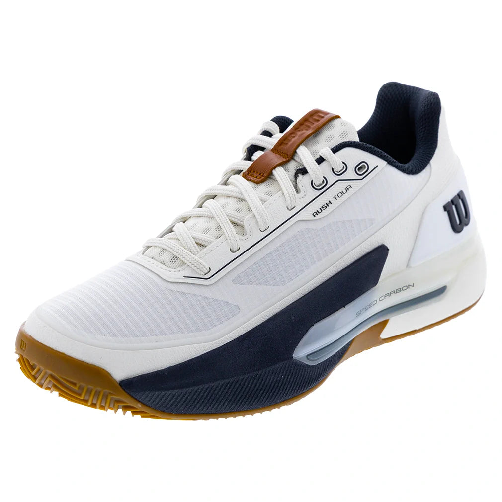 Men's CLAY Court Rush Tour 5 Tennis Shoes White and Navy Blazer,Footwear,Wilson,White/Navy Blazer,7,Tennis Express,WRS338640U-U26copy