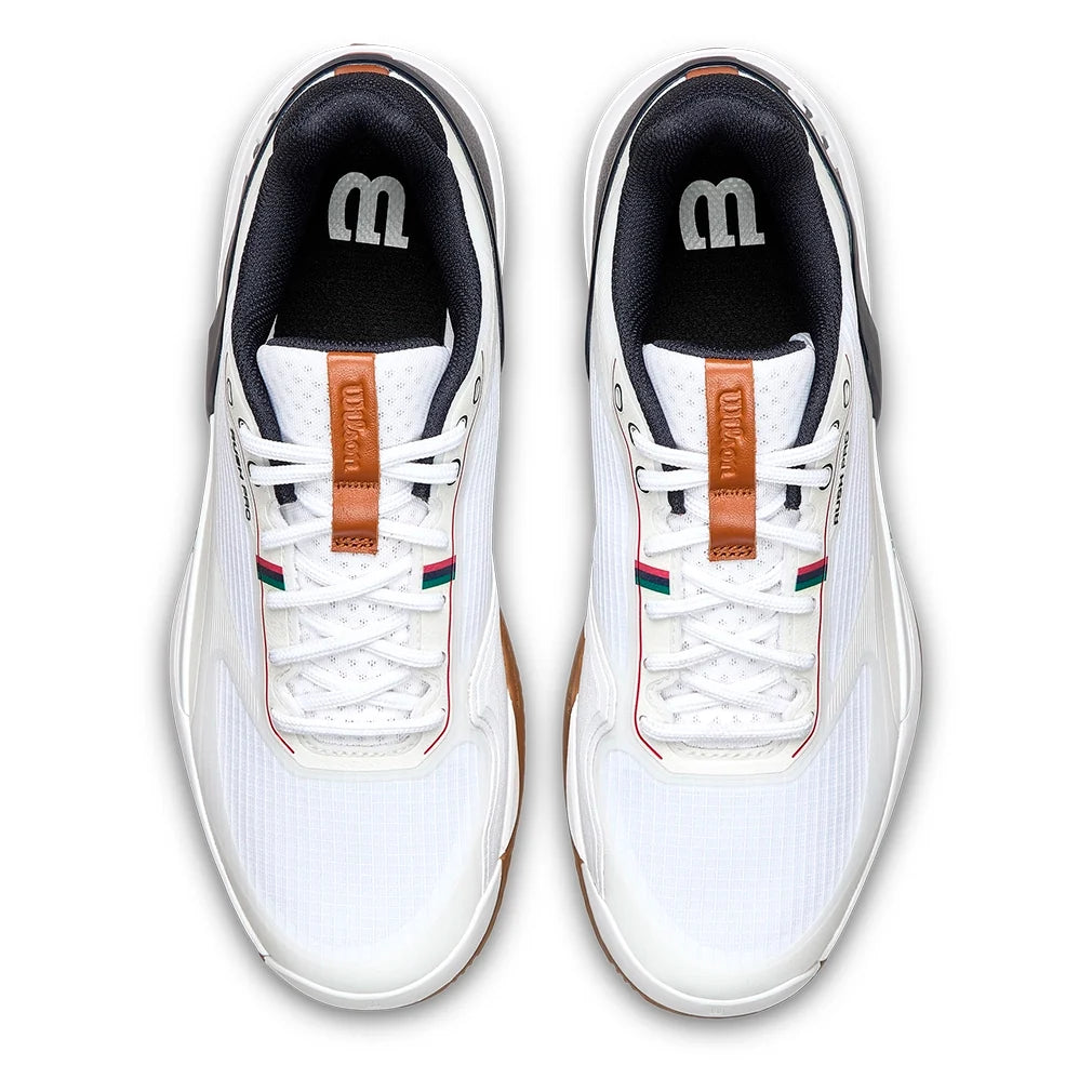 Men's CLAY Court Rush Pro 5 Tennis Shoes White and Navy Blazer,Footwear,Wilson,,,Tennis Express,WRS338670U-U26-3