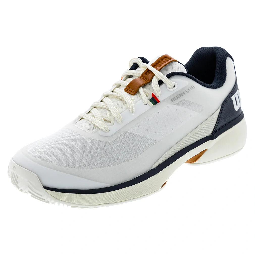 Men's CLAY Court Rush Lite 5 Tennis Shoes White and Navy Blazer,Footwear,Wilson,White/Navy Blazer,7,Tennis Express,WRS338680Ucopy