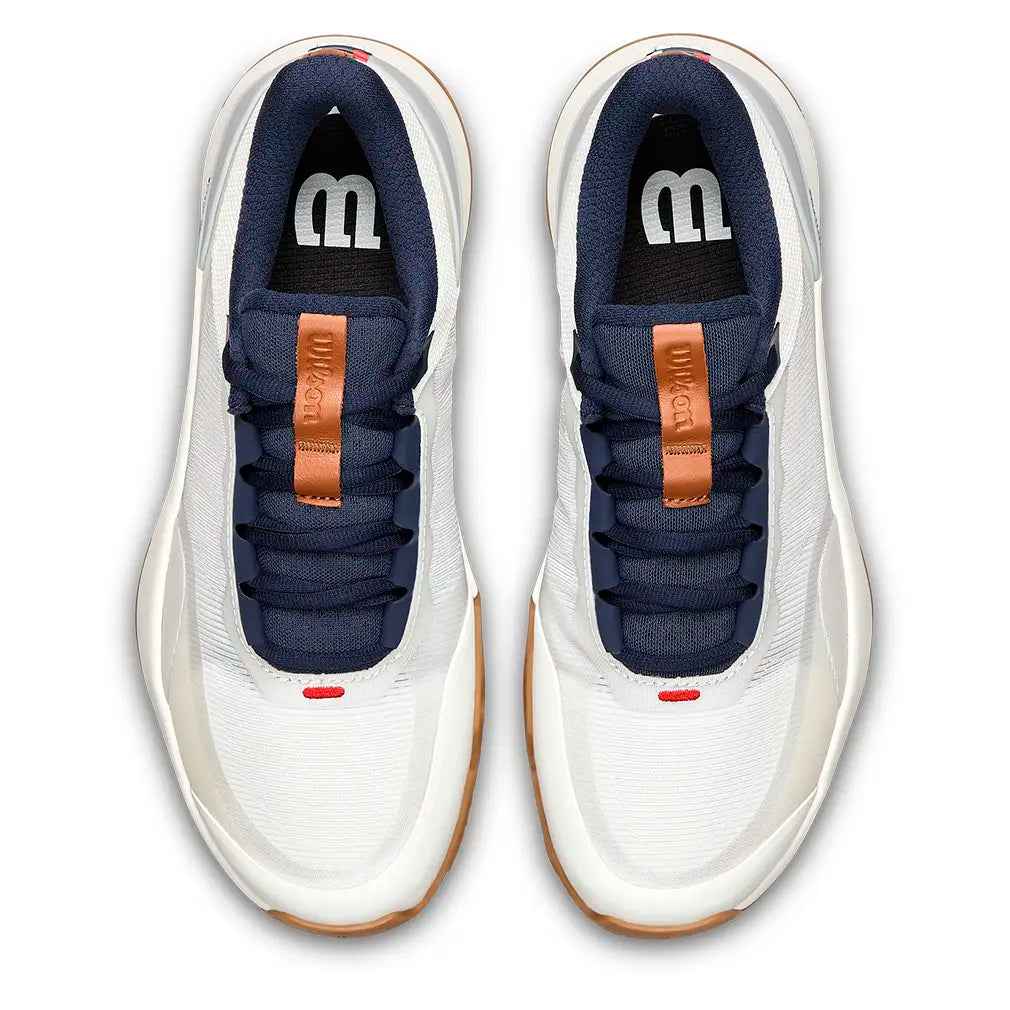 Women's CLAY Court Intrigue Tour Tennis Shoes Vanilla and Navy Blazer,Footwear,Wilson,,,Tennis Express,WRS338880U-3