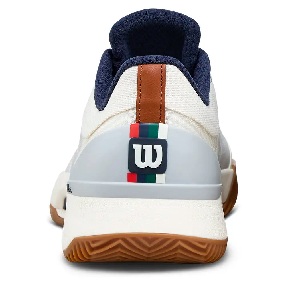 Women's CLAY Court Intrigue Tour Tennis Shoes Vanilla and Navy Blazer,Footwear,Wilson,,,Tennis Express,WRS338880U-4
