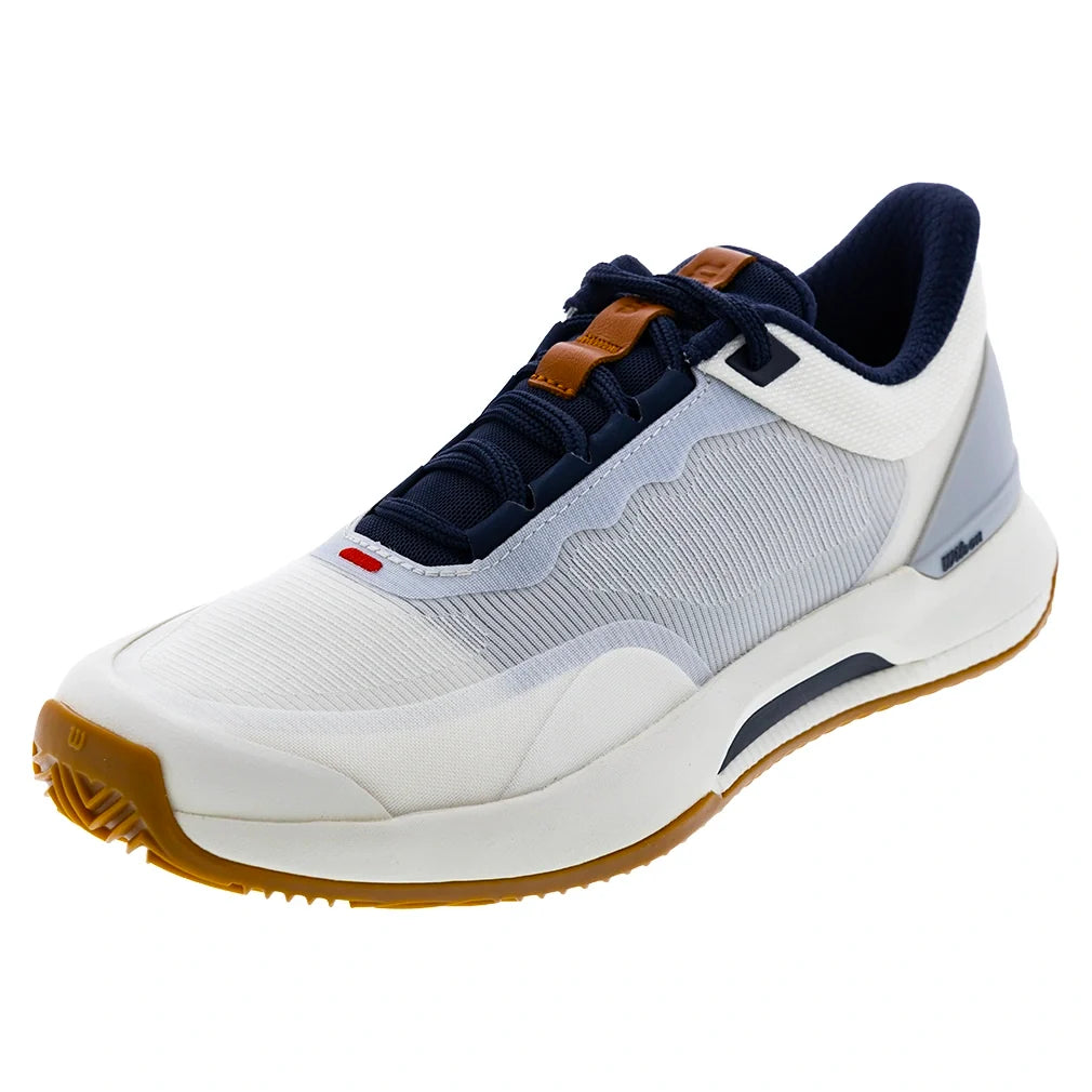 Women's CLAY Court Intrigue Tour Tennis Shoes Vanilla and Navy Blazer,Footwear,Wilson,Vanilla/Navy Blazer,5.5,Tennis Express,WRS338880Ucopy