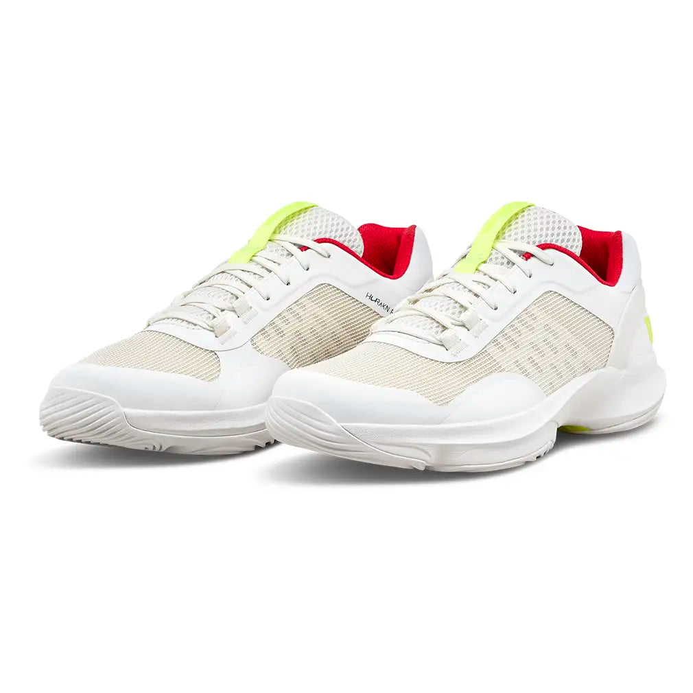 Men's HURAKN PRO V2 Padel Shoes Snow White and Safety Yellow,Footwear,Wilson,Snow White/Safety Yellow,7,Tennis Express,WRS339530U-F26-y