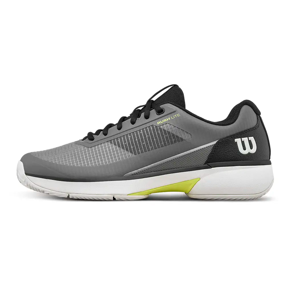 Men's CLAY Court RUSH LITE 5 Tennis Shoes Titanium and Snow White,Footwear,Wilson,,,Tennis Express,WRS339610U-F26-1