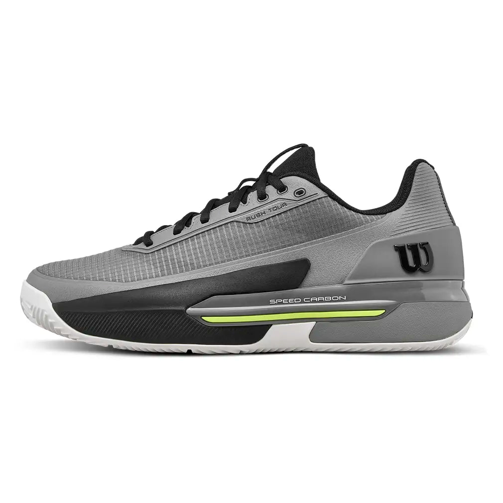 Men's CLAY Court RUSH TOUR 5 Tennis Shoes Titanium and Black,Footwear,Wilson,,,Tennis Express,WRS339660U-F26-1