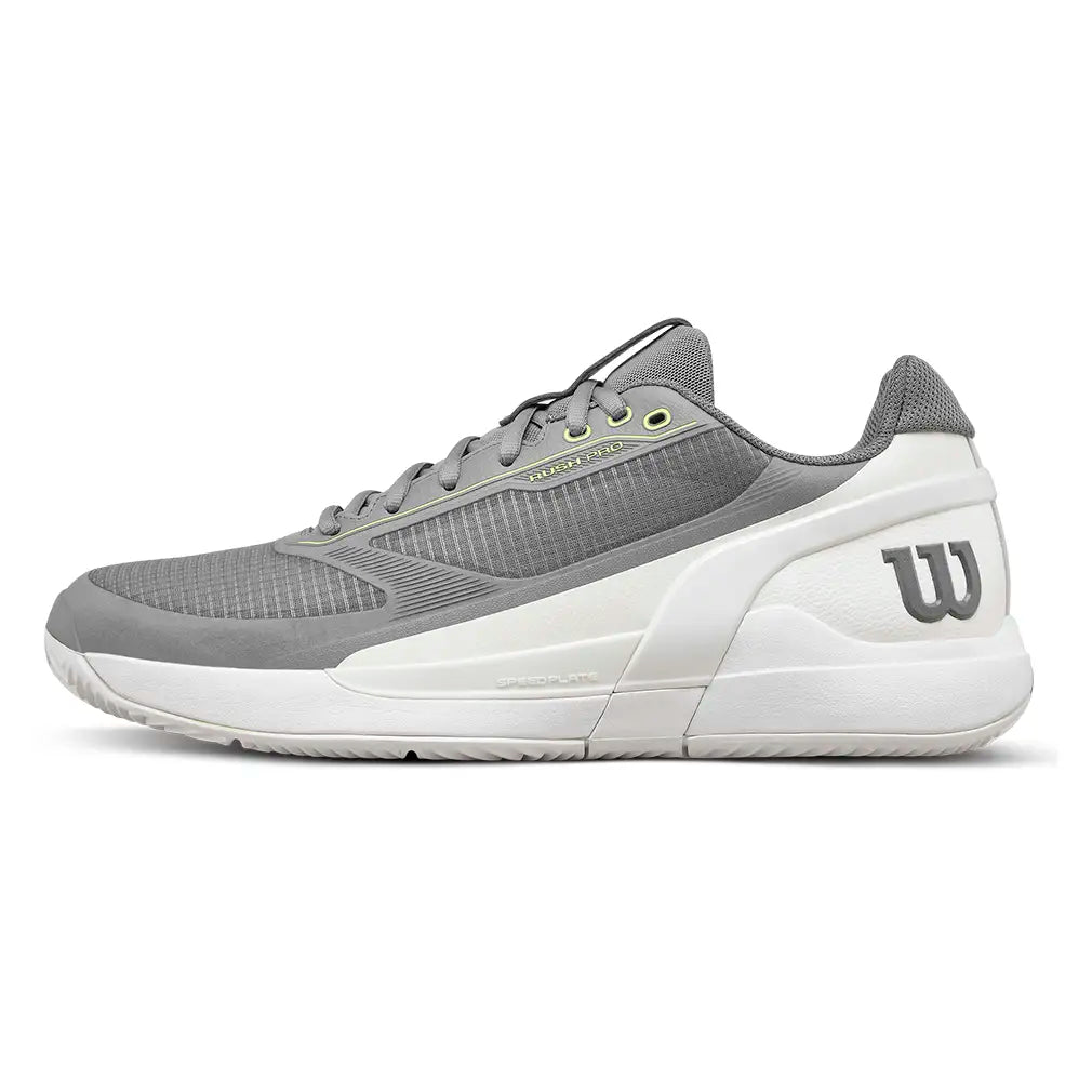 Men's CLAY Court Rush Pro 5 Tennis Shoes Titanium and Snow White,Footwear,Wilson,,,Tennis Express,WRS339680U-F26-1