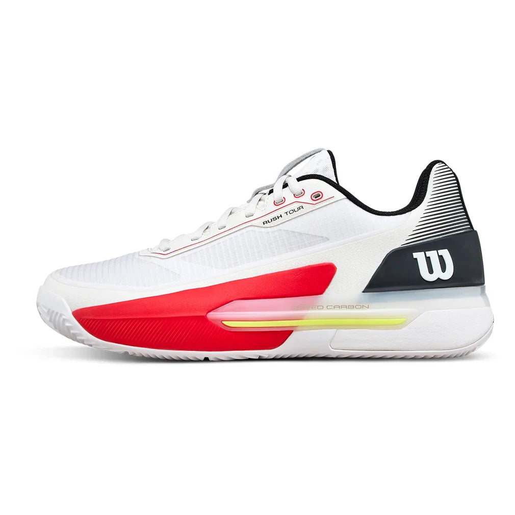 Men's Rush Tour 5 Clay Tennis Shoes White and Black-Footwear-Wilson-WRS339940U-S26-1-Tennis Express
