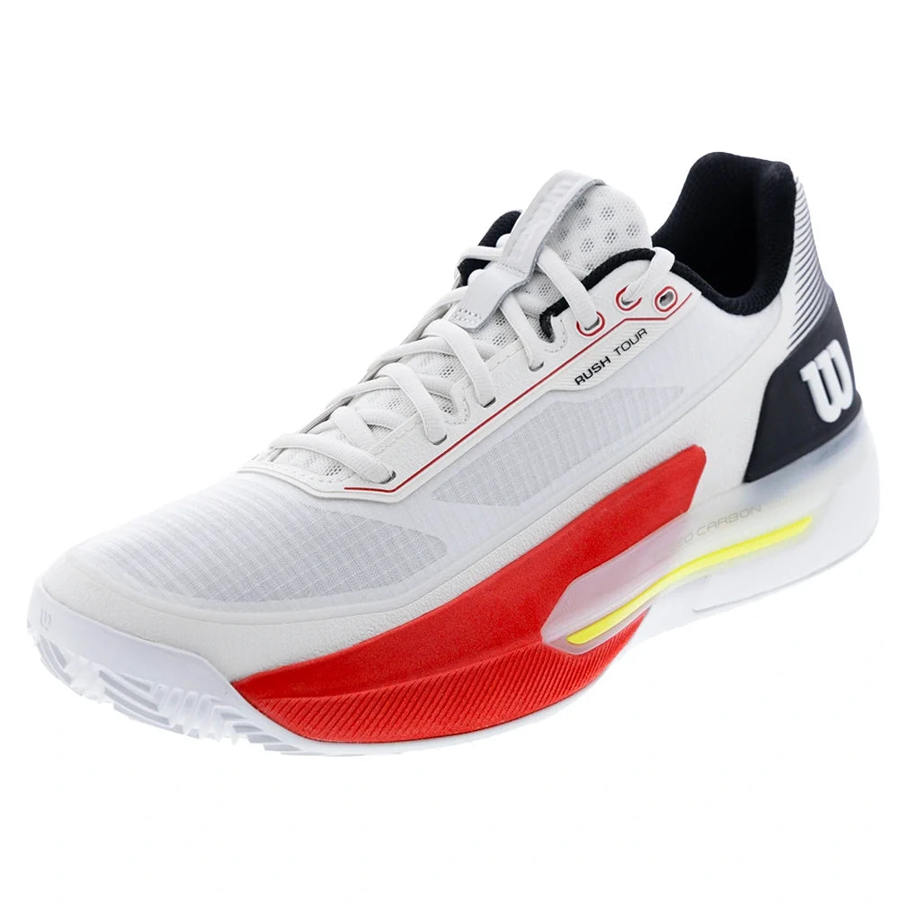 Men's Rush Tour 5 Clay Tennis Shoes White and Black-Footwear-Wilson-WRS339940U-S26copy-Tennis Express
