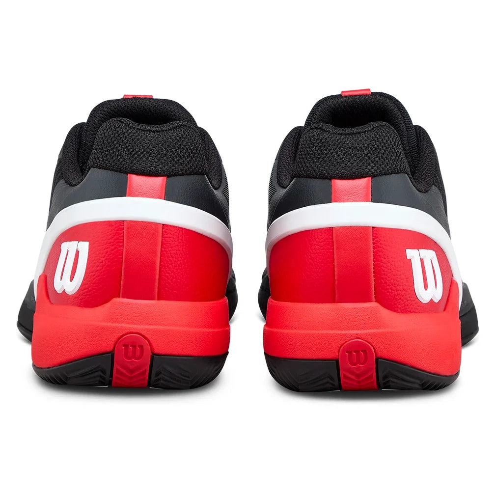 Men's Rush Pro 5 Clay Tennis Shoes Black and Infrared-Footwear-Wilson-WRS339950U-S26-3-Tennis Express