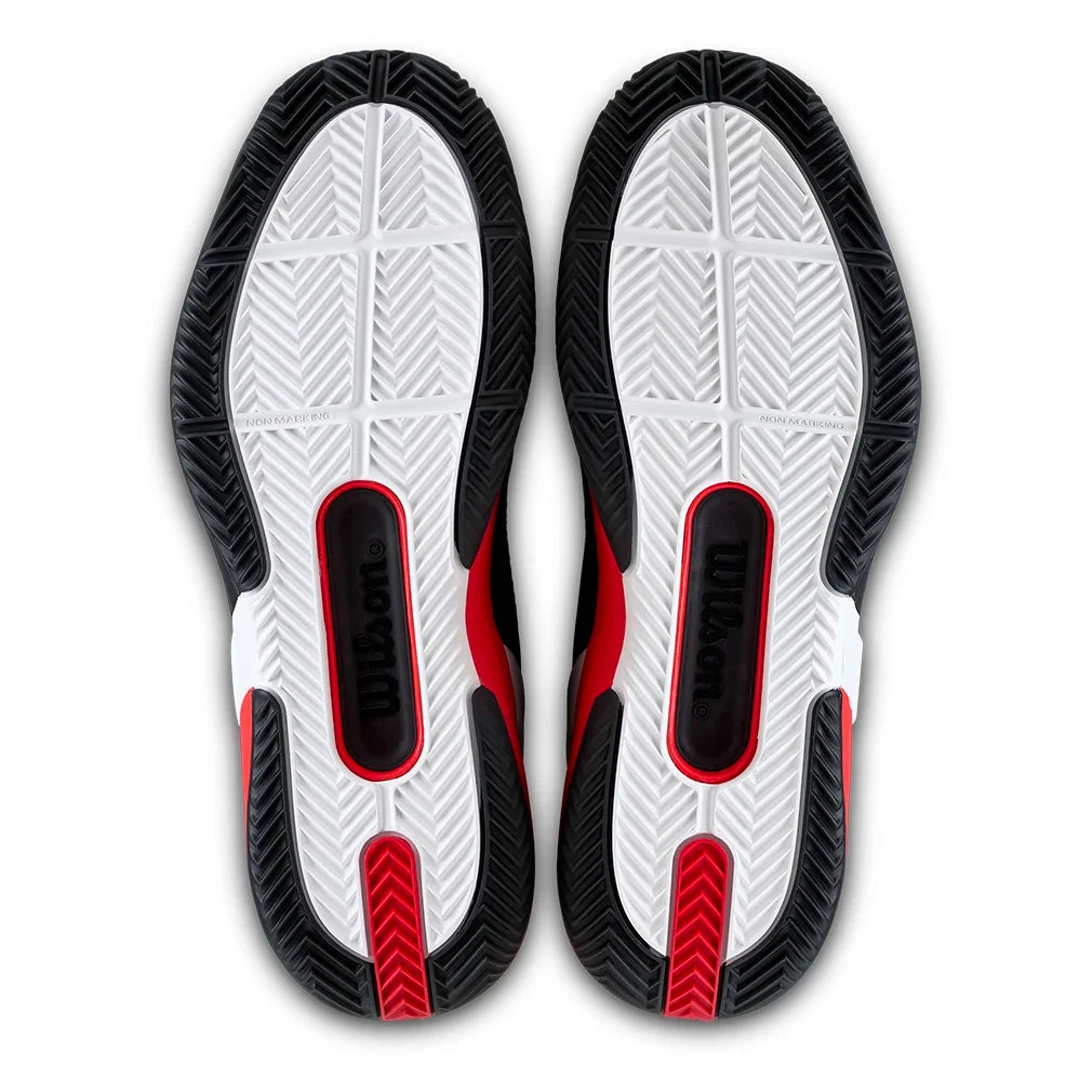 Men's Rush Pro 5 Clay Tennis Shoes Black and Infrared-Footwear-Wilson-WRS339950U-S26-4-Tennis Express