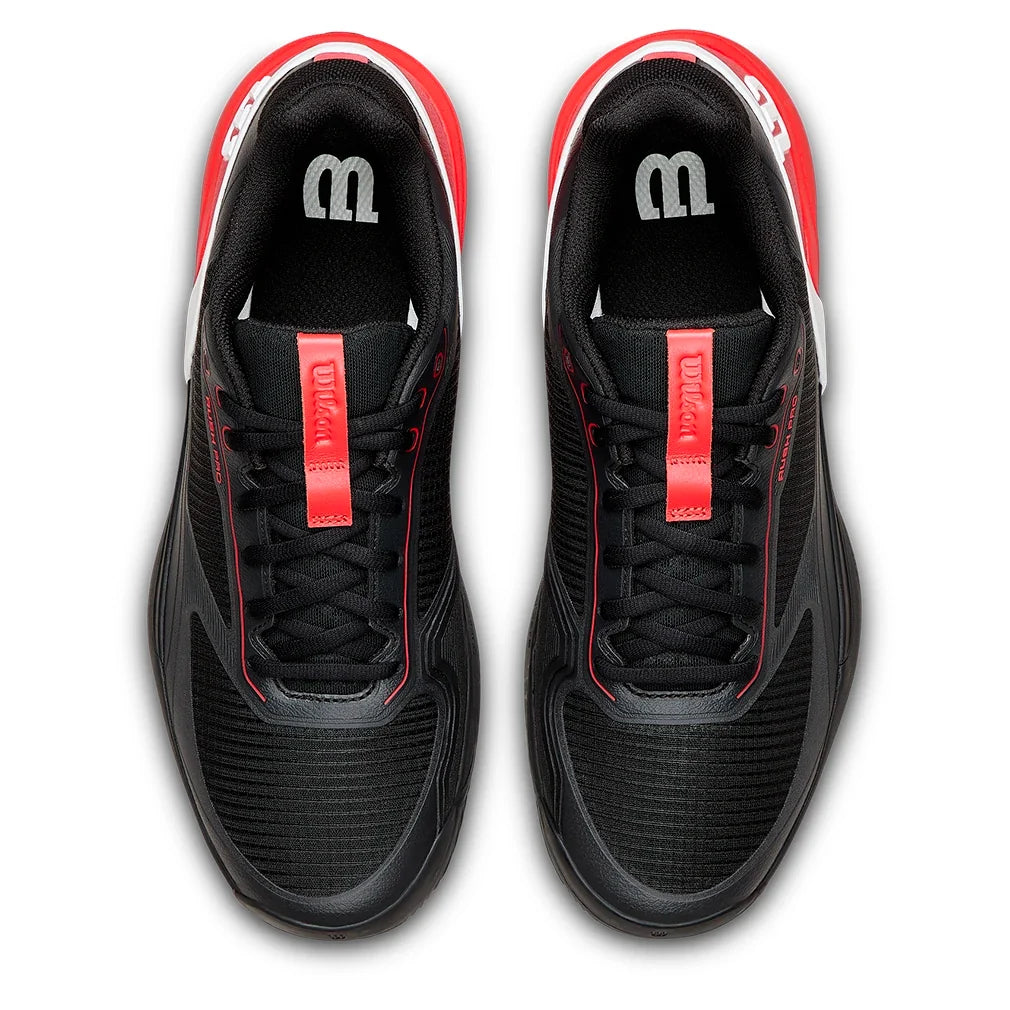 Men's Rush Pro 5 Clay Tennis Shoes Black and Infrared-Footwear-Wilson-WRS339950U-S26-5-Tennis Express