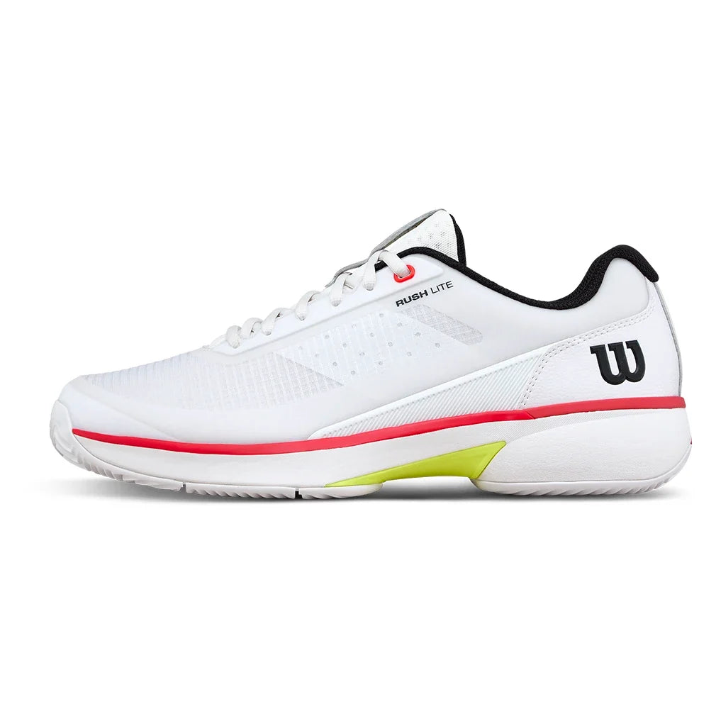 Men's Rush Lite 5 Clay Tennis Shoes White and Black-Footwear-Wilson-WRS339970U-1-Tennis Express