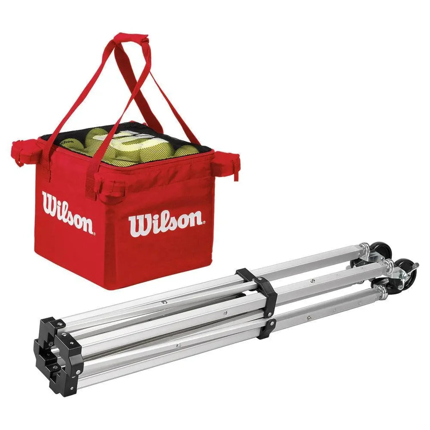 Teaching Cart Traveler with Red Bag-Court Equipment-Wilson-WRZ541000-3-Tennis Express
