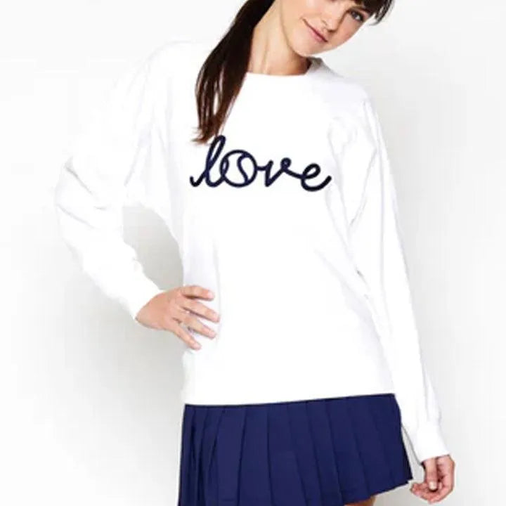Women's Love All Tennis Sweatshirt-Apparel-Ame and Lulu-WSW-T-S25-loe-Tennis Express