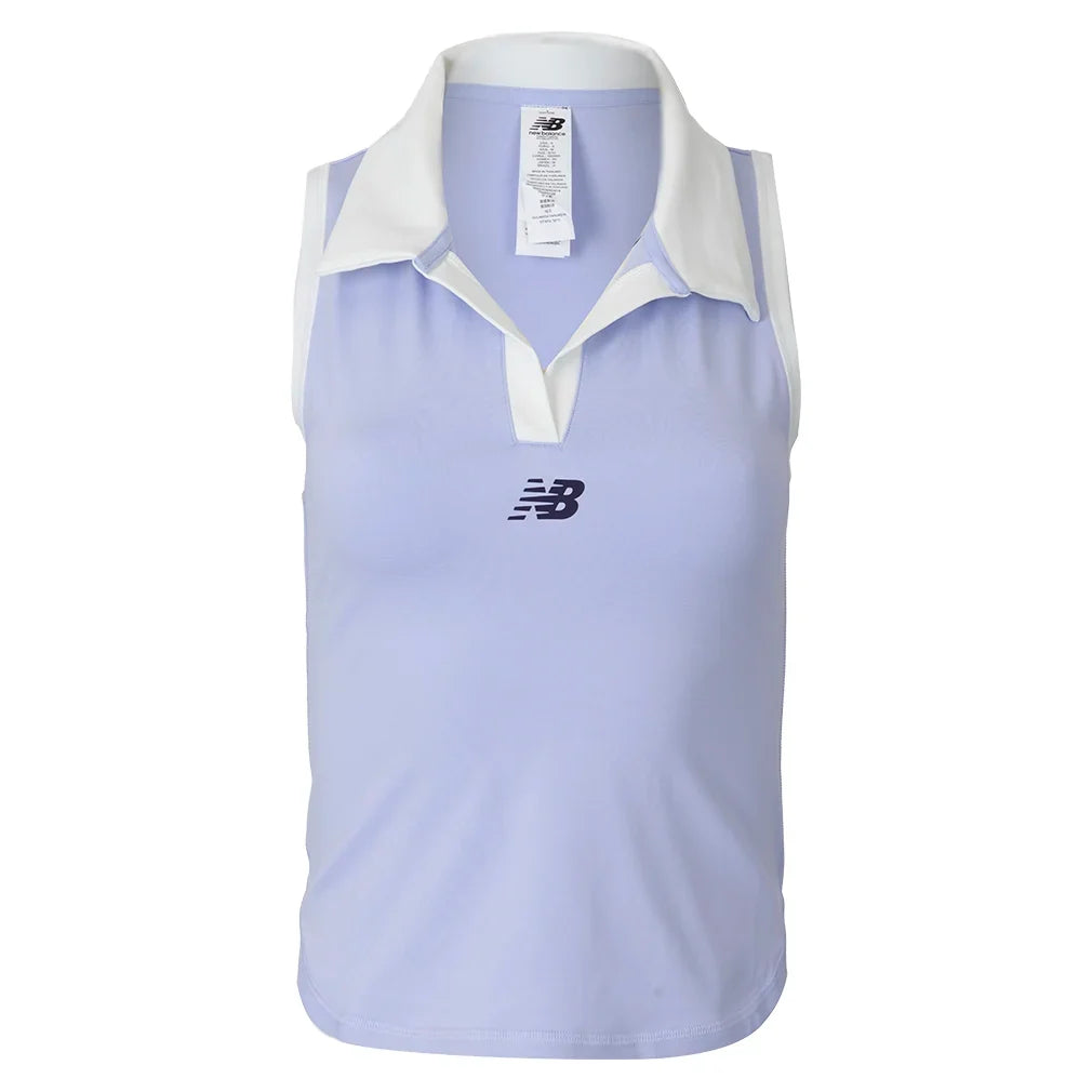 Women's Collared Tournament Tennis Tank Daybreak Purple-Apparel-New Balance-WT41402-DYKS26-Tennis Express